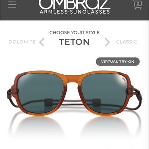 Ombraz Teton Armless Sunglasses (Honey Polarized Lenses)